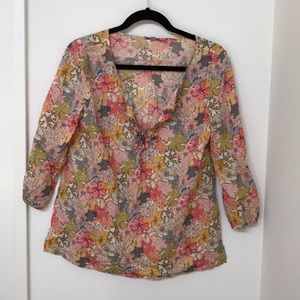 Pink Paisley long sleeve blouse